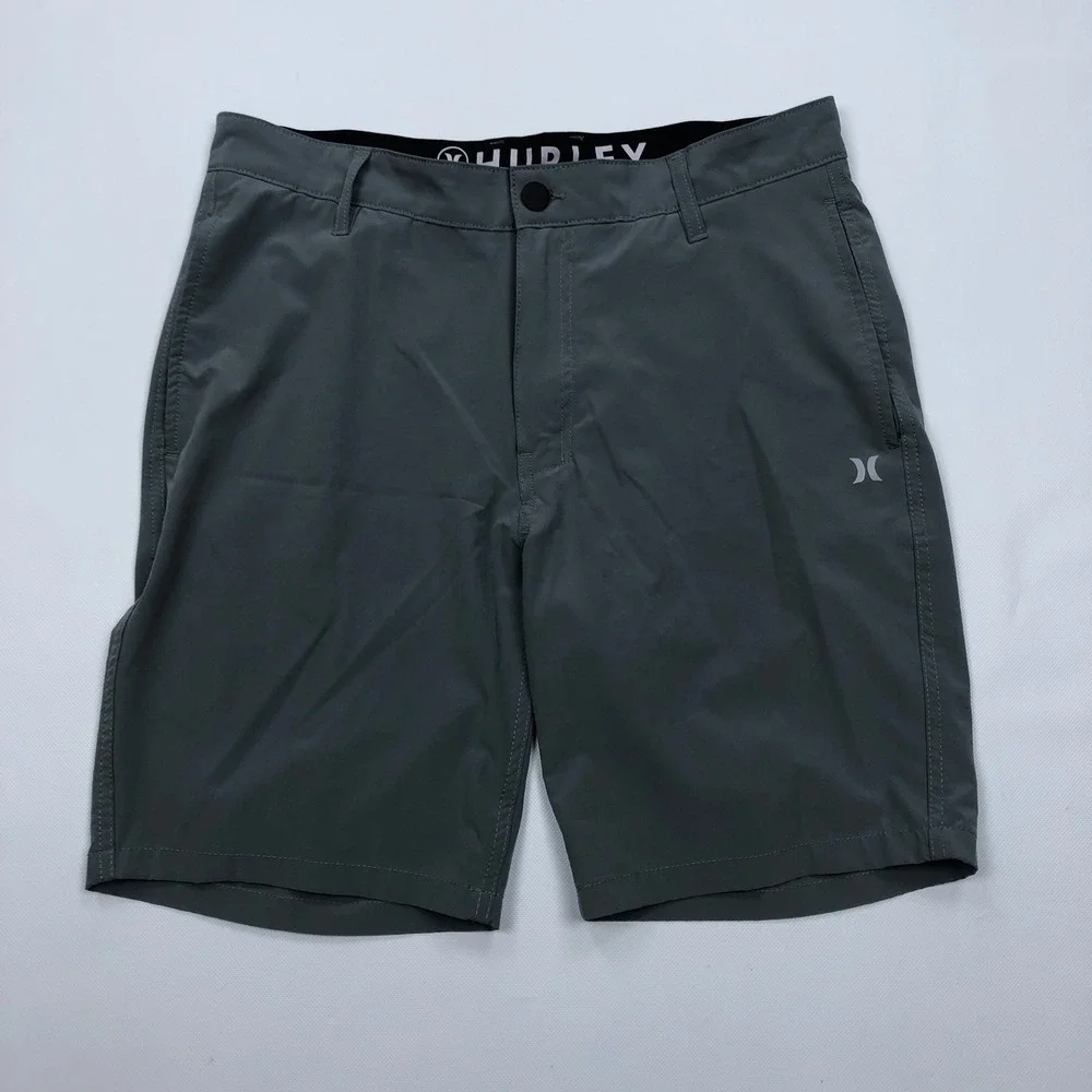 Hurley Hybrid Walk Shorts Gray Size 32 Stretch Quick Dry Boardshorts 9